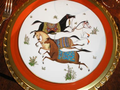 hermes dishes horse|Hermes equestrian plates.